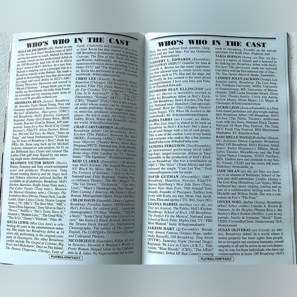 2024 Hell's Kitchen The Musical Playbill Alicia Keys Broadway Maleah Joi Moon - Picture 8 of 9